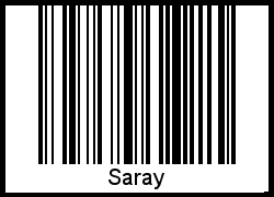 Der Voname Saray als Barcode und QR-Code