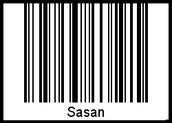 Barcode des Vornamen Sasan