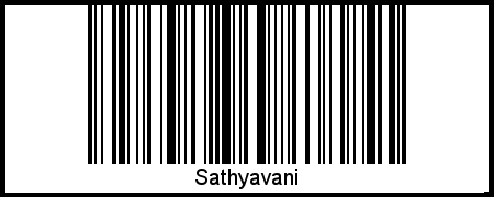 Sathyavani als Barcode und QR-Code