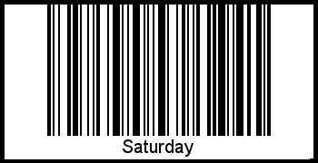 Saturday als Barcode und QR-Code