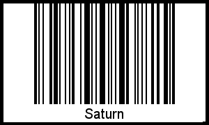 Saturn als Barcode und QR-Code