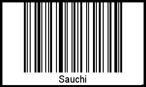 Barcode des Vornamen Sauchi
