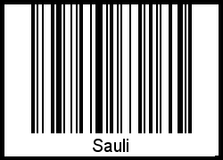 Barcode des Vornamen Sauli