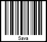 Sava als Barcode und QR-Code