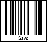 Barcode des Vornamen Savo