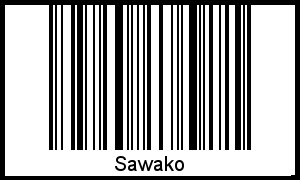 Barcode des Vornamen Sawako