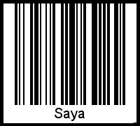 Der Voname Saya als Barcode und QR-Code