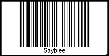 Barcode des Vornamen Sayblee