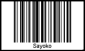 Interpretation von Sayoko als Barcode