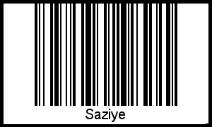 Interpretation von Saziye als Barcode
