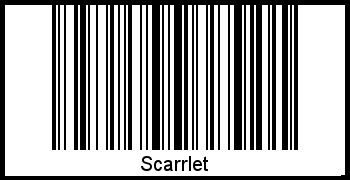 Barcode des Vornamen Scarrlet