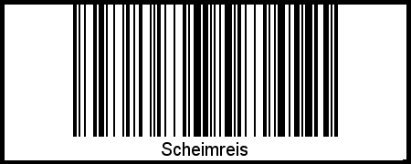 Barcode-Foto von Scheimreis