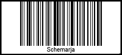 Barcode des Vornamen Schemarja