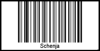 Interpretation von Schenja als Barcode