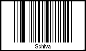 Der Voname Schiva als Barcode und QR-Code