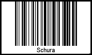 Schura als Barcode und QR-Code