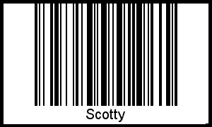 Scotty als Barcode und QR-Code