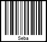 Barcode des Vornamen Seba