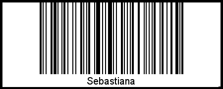 Barcode des Vornamen Sebastiana