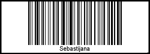 Der Voname Sebastijana als Barcode und QR-Code