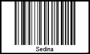 Barcode des Vornamen Sedina