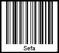 Sefa als Barcode und QR-Code