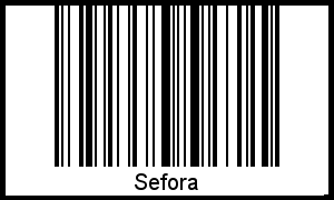 Sefora als Barcode und QR-Code