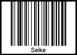 Barcode des Vornamen Seike