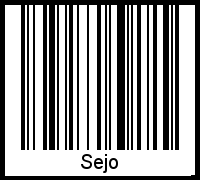 Barcode des Vornamen Sejo