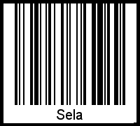 Der Voname Sela als Barcode und QR-Code