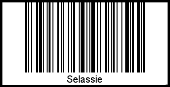 Der Voname Selassie als Barcode und QR-Code