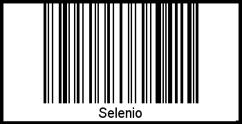 Barcode des Vornamen Selenio