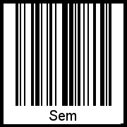 Barcode des Vornamen Sem