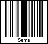 Barcode des Vornamen Sema