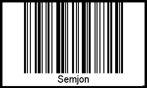 Barcode des Vornamen Semjon