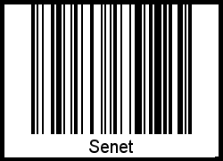 Der Voname Senet als Barcode und QR-Code