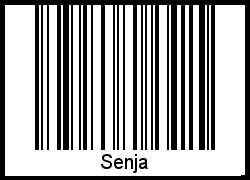 Der Voname Senja als Barcode und QR-Code