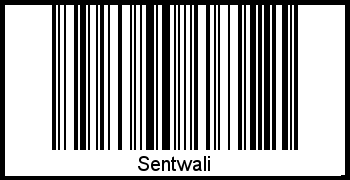 Barcode des Vornamen Sentwali