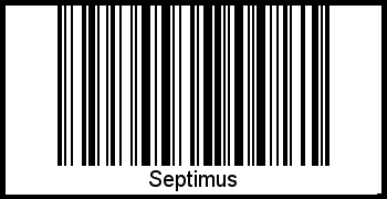 Interpretation von Septimus als Barcode