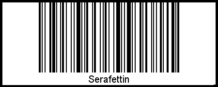 Serafettin als Barcode und QR-Code
