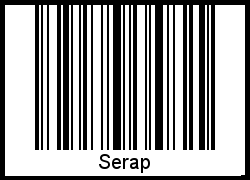 Der Voname Serap als Barcode und QR-Code