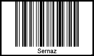 Barcode des Vornamen Sernaz