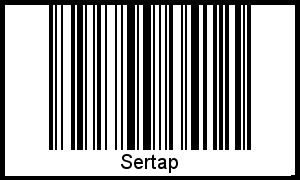 Barcode des Vornamen Sertap