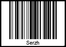 Interpretation von Serzh als Barcode