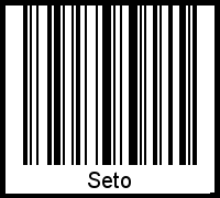 Barcode des Vornamen Seto