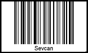 Der Voname Sevcan als Barcode und QR-Code