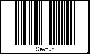 Barcode des Vornamen Sevnur