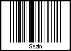 Barcode des Vornamen Sezin