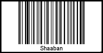 Barcode des Vornamen Shaaban