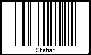Barcode des Vornamen Shahar